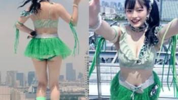 TIFで青柳佑芽！大胆露出！スカート短すぎるスカートでお尻丸出し