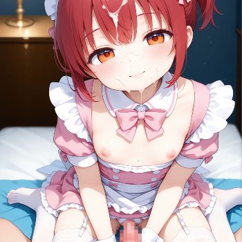 ふわふわピンクの2Pカラーメイドもお気に入りだぜ！ 主のち○ぽをトロトロに蕩かし尽くす甘○リピンクメイドちゃんたちのエロご奉仕を堪能せよ！［30枚］