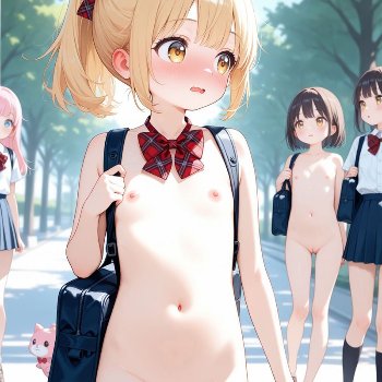 JKたちが一斉に全裸で登校する『全裸登校月間』が始まった!!　通学路で、電車内で、恥じらいと哀愁に満ちた美少女たちの表情を眺めながら朝の通学タイムをブヒブヒ楽しもう！［30枚］