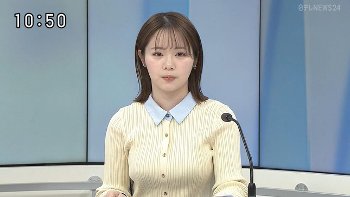 並木雲楓アナ　ニットで巨乳がくっきり！！