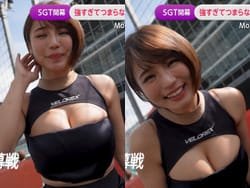 FNN LiveNews αで爆乳レースクィーンの乳輪がはみ出すハプニング
