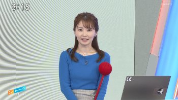 田中美都キャスター　セクシーニットの天気予報！！