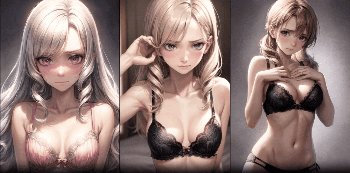 【2次元エロ動画】恥ずかしそうにブラジャーを外す美少女のエロ動画