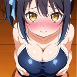 【エロ画像】黒青グラデポニーロリ×パイズリ_AI_アニメエロ画像