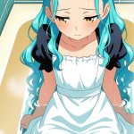 【エロ画像】水色ウェーブロングむっちり×お風呂・入浴_AI_アニメエロ画像