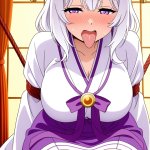 【エロ画像】白髪くせ毛ショートグラマラス×手縛り・拘束_AI_アニメエロ画像