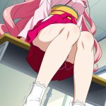 【エロ画像】桜色セミロング筋肉質×バイブ責め_AI_アニメエロ画像
