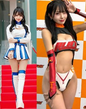 美形レースクイーン荏崎ろあさんのハイレグ股間