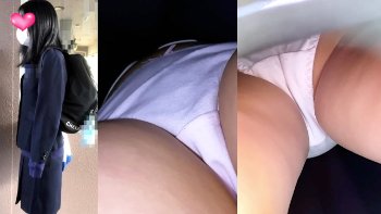 【upskirt3100逆さ撮り】まだ垢抜けないCくらいのかわいい娘の薄いピンク綿Pをプリプリの太ももとお尻とともに堪能する動画