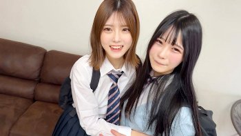笑顔が素敵な陽キャ仲良しバドミントン部の2人組の女子校生をゲット！