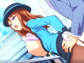 デパートの美人エレベーターガールに目をつけた主人公が嫌がる彼女に無理やり中出しする強引セックス aniporn