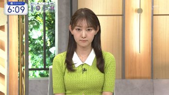 森山みなみアナ　ピチピチニットで豊乳くっきり！！