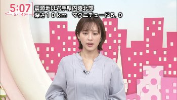 河出奈都美アナ　セクシーな胸元！！