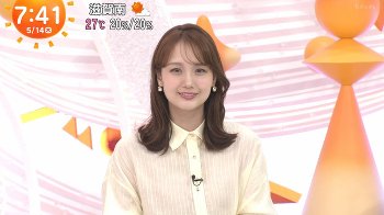 井上清華アナ　うっすらと透ける！！