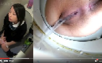 【ぷっくりエロ肛門】洋式トイレでおしっこする可愛い女の子の映像がヤバかった（放尿動画）