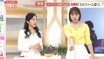 松岡朱里アナ　モーニングショー【GIF動画あり】