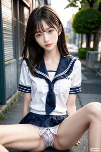 JK風美少女のパンチラ画像