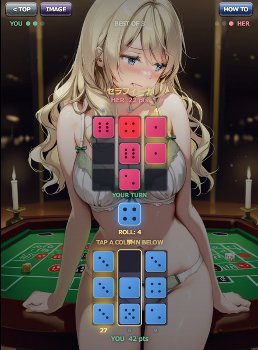 サイコロ配置で勝負をしていくエロゲーム Strip Dice