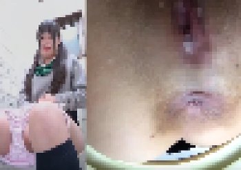 【ヒクつくエロアナル】可愛い女子が洋式トイレでおならコキつつ放尿・・・（おしっこ映像）