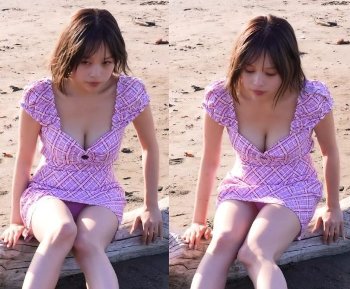 緑川春菜！パンチラ画像！ピンク色のパンツがちらり！