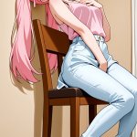 【エロ画像】桜色ツインテール細身×オナニー・自慰_AI_アニメエロ画像
