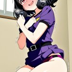 【エロ画像】黒髪セミロングむっちり小柄×美少女エロ_AI_アニメエロ画像