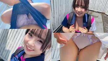 【素人】めっちゃ可愛いFカップ爆乳テニス部 ももなちゃん。練習終わりの汗だく青春カップル交尾。