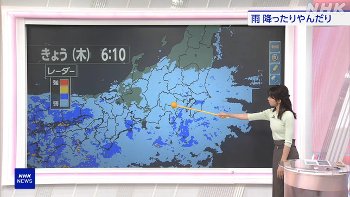 晴山紋音キャスター　ニットの横乳がくっきり！！【GIF動画あり】