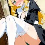 【エロ画像】金髪セミロング細身モデル×美少女エロ_AI_アニメエロ画像