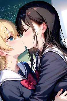 【AIイラスト】百合キスをしている女の子のAI画像まとめ【アニメ調】