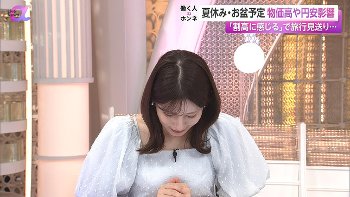 堤礼実アナ　乗せ乳！！