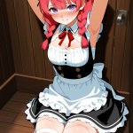 【エロ画像】赤髪ツインおさげグラマラス×縛り・拘束_AI_アニメエロ画像