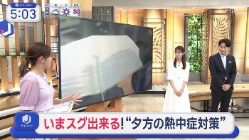 三山賀子アナ　巨乳の横乳がくっきり！！【GIF動画あり】
