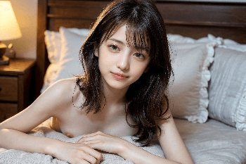 全裸の美女と添い寝するエロ画像