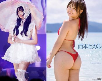 ファッションショーにも出演する西本ヒカル(26)のスケベヒップ