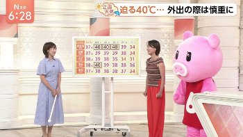出水麻衣アナ　ノースリニットの胸元がくっきり！！