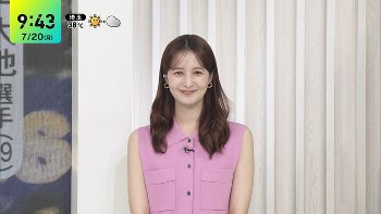 後呂有紗アナ　ノースリーブ！！