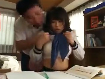 【ぶっかけ】制服姿のデカパイJKが家庭教師の鬼畜男にハメられザーメン塗れ