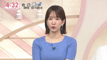 「Oha!4」お天気お姉さん　ニットで巨乳がくっきり！！