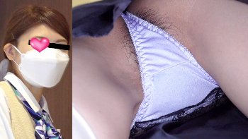 【upskirt3277逆さ撮りお姉さん】大量の陰毛がはみ出る薄いパープルのサテンPを逆さとしゃがみで撮られちゃうビジネスホテルの美人お姉さん