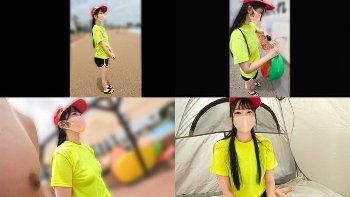 【花火ちる】プール監視員女子の職場にお邪魔して簡易テントハメ撮り