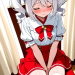 【エロ画像】白髪ロールツインテール長身スレ×オナニー・自慰_AI_アニメエロ画像