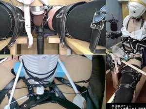 メイドコスプレ姿でセルフ全身拘束し電動オナホ、電マ、アナルプラグを装着し遠隔快楽調教を待つ変態女装子