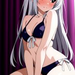 【エロ画像】白髪ロンググラマラス×手縛り・拘束_AI_アニメエロ画像