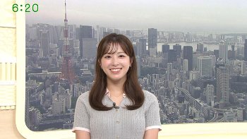 田原萌々アナ　ムチムチニットの豊乳！！