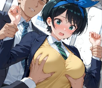 痴漢に襲われてしまう更科瑠夏♥️💗♥️💗♥️