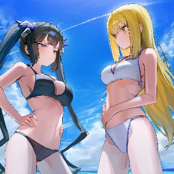 ヘスティア＆アイズの負けられない戦い？海辺でエッチEND♥️💗♥️💗♥️