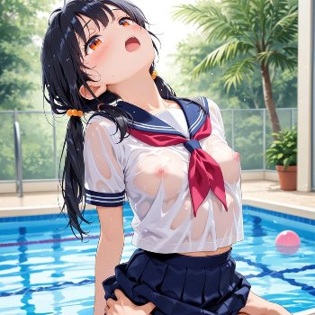 濡れ濡れでヌルヌルな性春…！ 素肌にぐっしょりと張り付いた制服から少女の輪郭がうっすらと透ける！ ほのかな体温を感じながら奥までぐちょぐちょに掻き回したくなる本気セックス画像！［30枚］