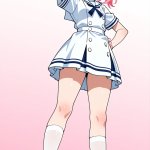 【エロ画像】桜色ツインテールむっちり小柄×ナース服_AI_アニメエロ画像