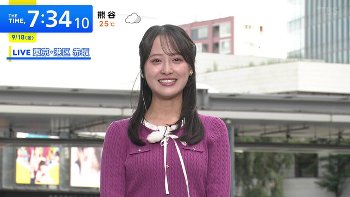 【画像】女子大生キャスターさん　ニットで胸元を強調！！